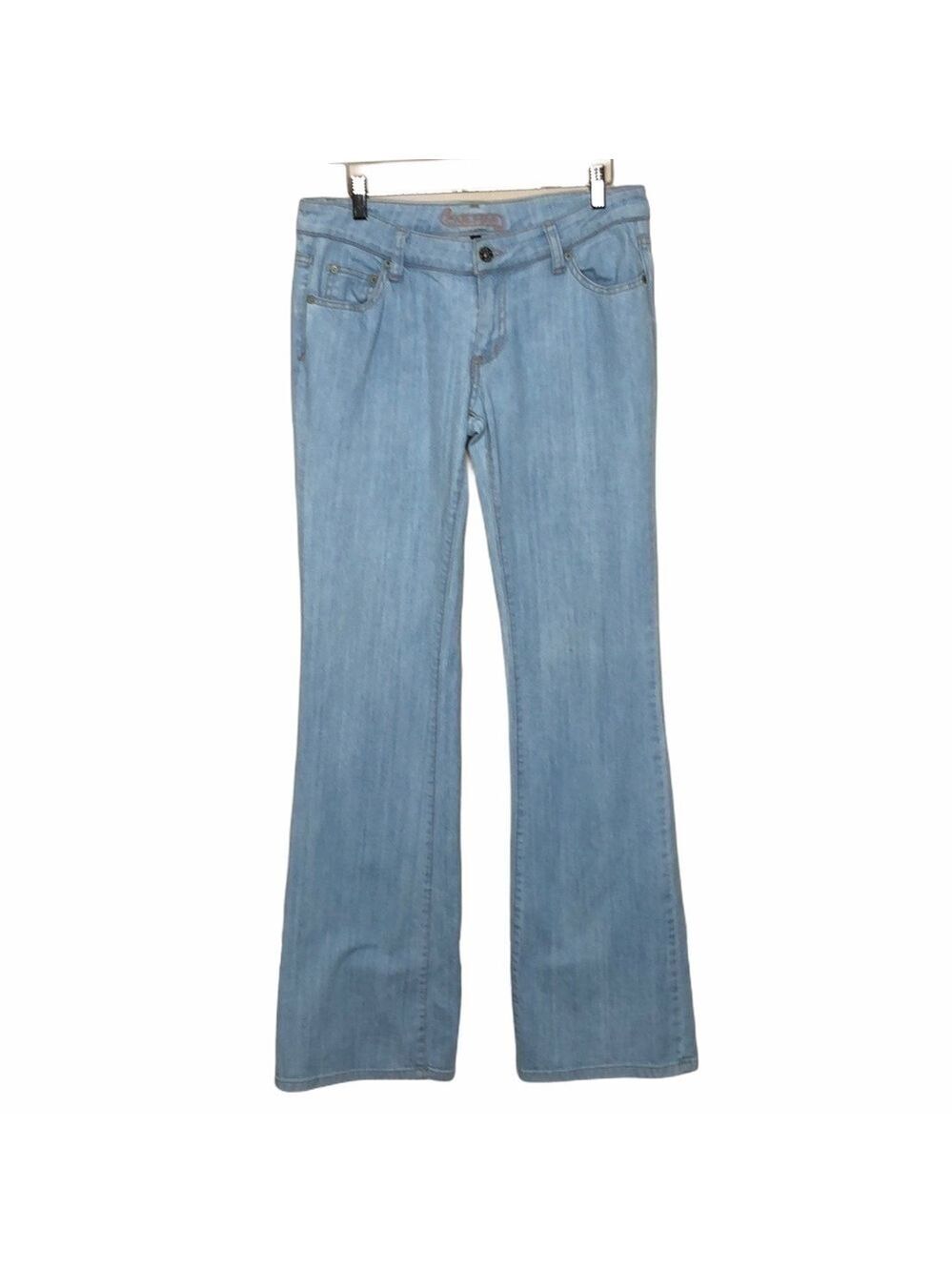 Carmar distressed light wash flare leg‎ jean